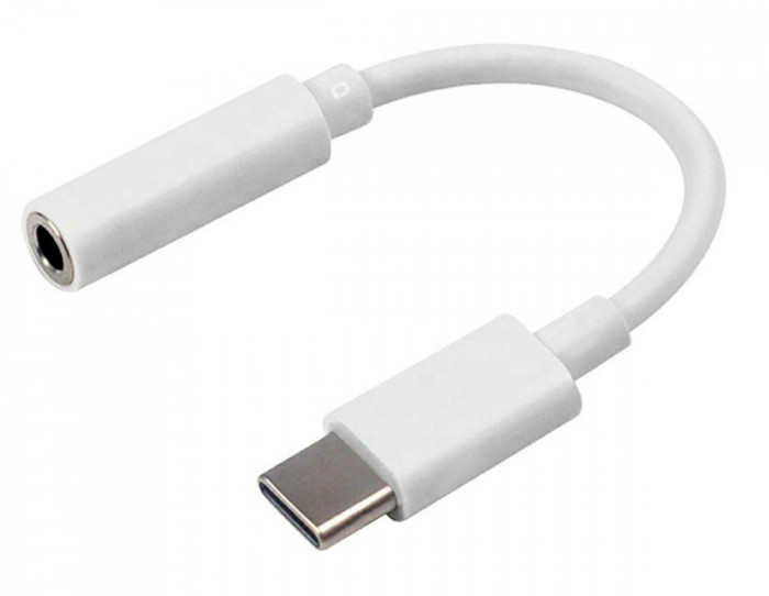 Adaptor USB tip c - Jack 3,5mm, alb