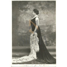 FOTOGRAFIE, SOPRANA TOTI DAL MONTE ( Antonietta Meneghel ) DEDICATIE, 1935