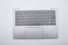 Carcasa superioara cu tastatura iluminata palmrest Laptop, Lenovo, IdeaPad 720S-13IKB Type 81A8, 81BV, 5CB0P18900, AM168000120, iluminata, argintie la
