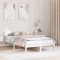 vidaXL Cadru de pat cu headboard Alb 120 x 190 cm Lemn masiv de pin