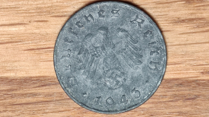 Germania -moneda de colectie istorica- 10 pfennig 1943 G - Reichspfennig - rara!