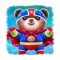 Sticker decorativ Super Ursul, Multicolor, 55 cm, 11076ST