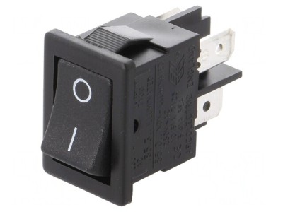 Comutator Rocker DPST ON-OFF 10A/250VAC Negru foto
