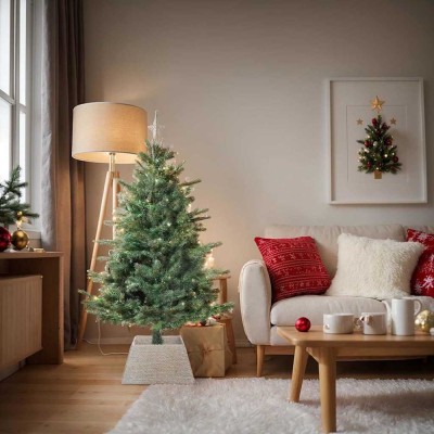 vidaXL Guler pentru Pomul de Crăciun Alb 50 x 50 x 25 cm 42020178 foto