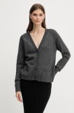 Silvian Heach cardigan din amestec de l&acirc;nă MATHIS culoarea gri, GPA25234CD