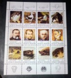 ARGENTINA 1983 Antarctica,fauna polara pinguini,foca,exploratori cercetători serie 12v Klb neștampilate