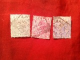 Serie mica Cipru ocupatie britanica 1882 Regina Victoria 1/2 , 1 si 2pia stampilate
