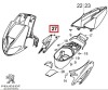Carena laterala dreapta spate originala Peugeot Speedfight - Speedfight 2 - WRC - X-Race - X-Team 2T 50-100cc (albastru deschis)