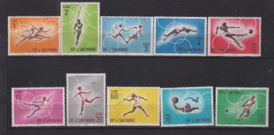 SAN MARINO,1963 SPORT MI. 782-791 MNH foto