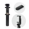 Selfie Stick Tripod Telescopic cu Telecomanda Bluetooth , Negru, Suport 3 in 1 pentru Telefon, Oem