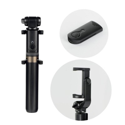 Selfie Stick Tripod Telescopic cu Telecomanda Bluetooth , Negru, Suport 3 in 1 pentru Telefon foto