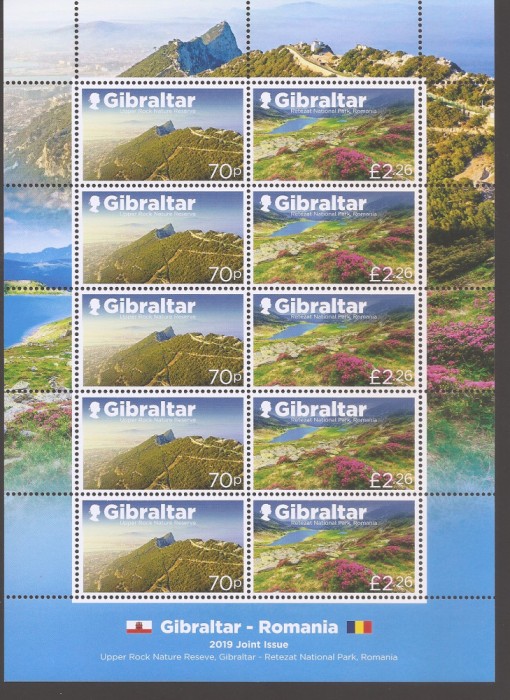 Ro. 2019, LP2260c- Emisiune comuna Gibraltar-Romania, MC, MNH (vezi descrierea)