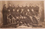 GE - Fotografie foarte veche &quot;Grup militari ofiteri romani&quot; / tip carte postala
