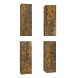 Cumpara ieftin Comode TV, 4 buc., stejar fumuriu, 30,5x30x90 cm lemn prelucrat