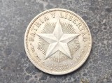 1 / un peso 1933 Cuba, argint