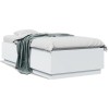 Gossi cadru de pat cu lumini led, alb, 90x190 cm, lemn prelucrat