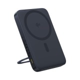 Baterie externa Baseus - Power Bank PicoGo (P10076802123-00) - Type-C, Qi2, Fast Charging, 20W, 5000mAh, Rotable Stand, Cable Type-C - Black