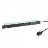 Prelungitor PDU 19&quot; C20 3600W la 8 prize IEC320 C13 Aluminiu 2m, Roline 19.07.1627