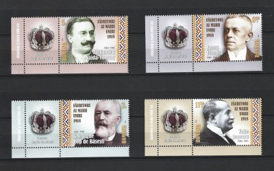 ROMANIA 2018 - FAURITORI AI MARII UNIRI - II, VINIETA 3, MNH - LP 2212b foto