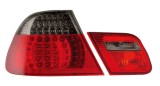 Set lampi spate, stopuri Bmw Seria 3, Coupe/Cabrio, 05.1903, montare spate, stanga+dreapta, LED+P21W; rosu-fumuriu, transparent; cu soclu becuri;