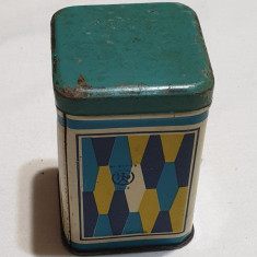 AGATEX anul 1969 - cutie veche din tabla litografiata - dulciuri - condimente