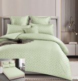 Cumpara ieftin Lenjerie Pat Finet Cu Carouri Lorente Fl011, Bumbac, 4 Piese, Cu Elastic, Verde