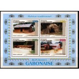 GABON 1996 ARHITECTURA CASE TRADITIONALE