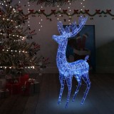 vidaXL Ren de Crăciun, 250 LED-uri, albastru, 180 cm, acril, XXL 329787