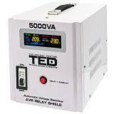 Stabilizator tensiune 3000W 230V cu 2 iesiri Schuko si sinusoidala pura + ecran LCD cu valorile tensiunii, TED Electric, Oem