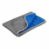 Laveta microfibra cu fata dubla Premium Quality - 40x70 cm - Gri/Albastru Garage AutoRide