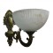 Aplica Exp 8032/1, 1*e27, schelet auriu, abajur alb mat in forma de floare