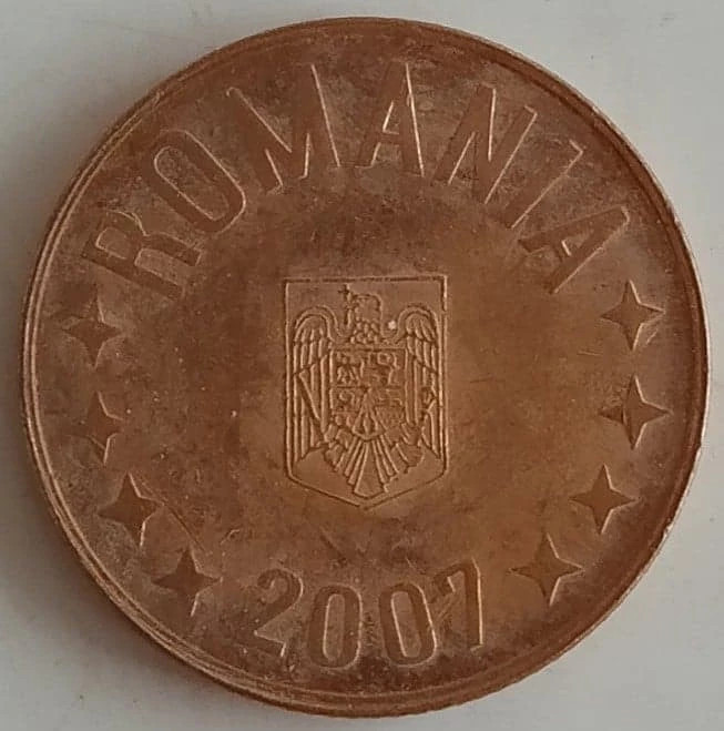 Moneda Romania - 5 Bani 2007 - An rar
