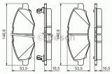 Set placute frana,frana disc TOYOTA HILUX III pick-up (KUN, TGN, LAN, GGN) (2004 - 2016) BOSCH 0 986 494 326