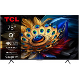 Televizor QLED TCL 75C655, 189 cm, Smart Google TV, 4K Ultra HD, Clasa F