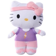 Jucarie de plus, Hello Kitty cu Fundita Roz, 20cm