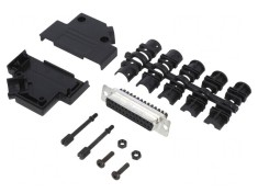 Conector D-Sub 25 Pin Mamă cu Șuruburi pe Cablu