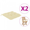 Perne de scaun, 2 buc., alb crem, 40 x 40 x 7 cm, textil, vidaXL