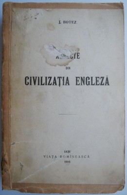 Aspecte din civilizatia engleza &amp;ndash; I. Botez foto