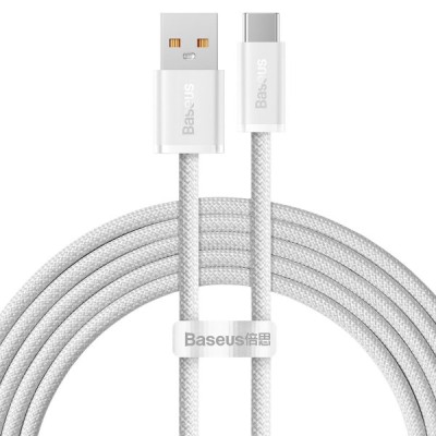 Cablu Date si Incarcare USB-A - USB-C Baseus Dynamic Series, 100W, 2m, Alb CALD000702 foto