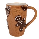 Cumpara ieftin Cana Craciun Turta Dulce ceramica multicolora 14x10x15 cm / 575 ml