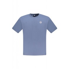Tricou barbati, cu mini logo brodat, Regular fit, Albastru, S
