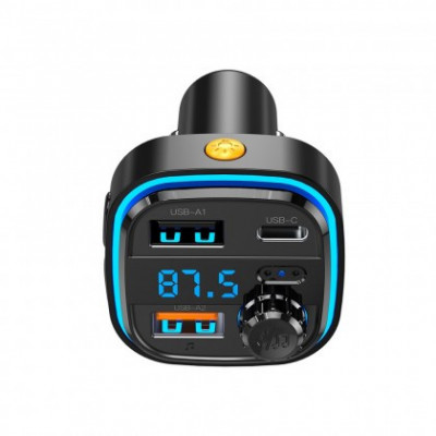 Modulator FM, Incarcator Auto 3,1A, Bluetooth XO-BCC08, 2xUSB, USB Type-C, MP3 Player, Blister foto