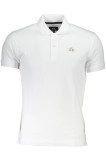 Cumpara ieftin La Martina Tricou polo barbati, cu mini logo brodat, Slim Fit, Alb, L, 2XL, 3XL, XL