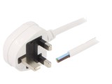 Cablu alimentare 3x1mm2, 3m, BS 1363 (G), 13A, alb - LIAN DUNG