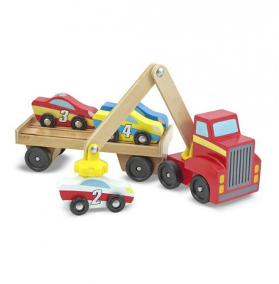 Transportor de masini cu elevator magnetic Melissa and Doug foto