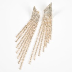 Cercei lungi aurii stralucitori