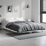 VidaXL Cadru de pat, alb, 140x190 cm, lemn prelucrat