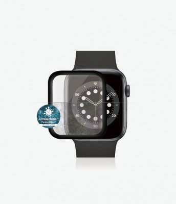 PanzerGlass - Geam Securizat Full Silicone pentru Apple Watch Series 4, 5, 6, SE 44mm, black foto