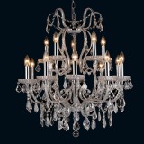 Cumpara ieftin Candelabru metal argintiu sticla transparenta 71x80 cm