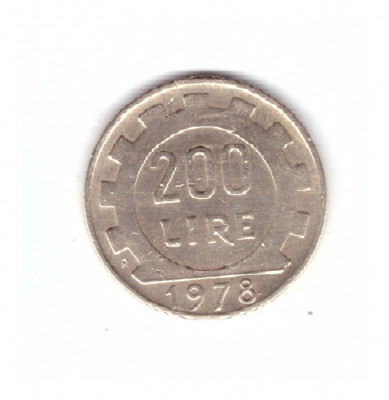 Moneda Italia 200 lire 1978, stare buna, curata foto